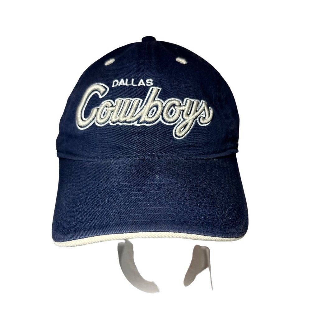 Reebok On Field VTG NFL Dallas Cowboys Navy Blue Embroidered Strap Back Hat Cap - Picture 1 of 6